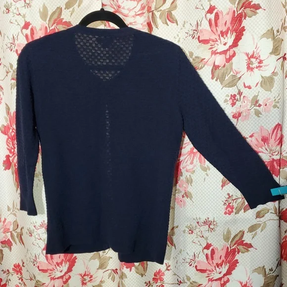 Merona Deep Blue Knit Cardigan Medium - Picture 7 of 7